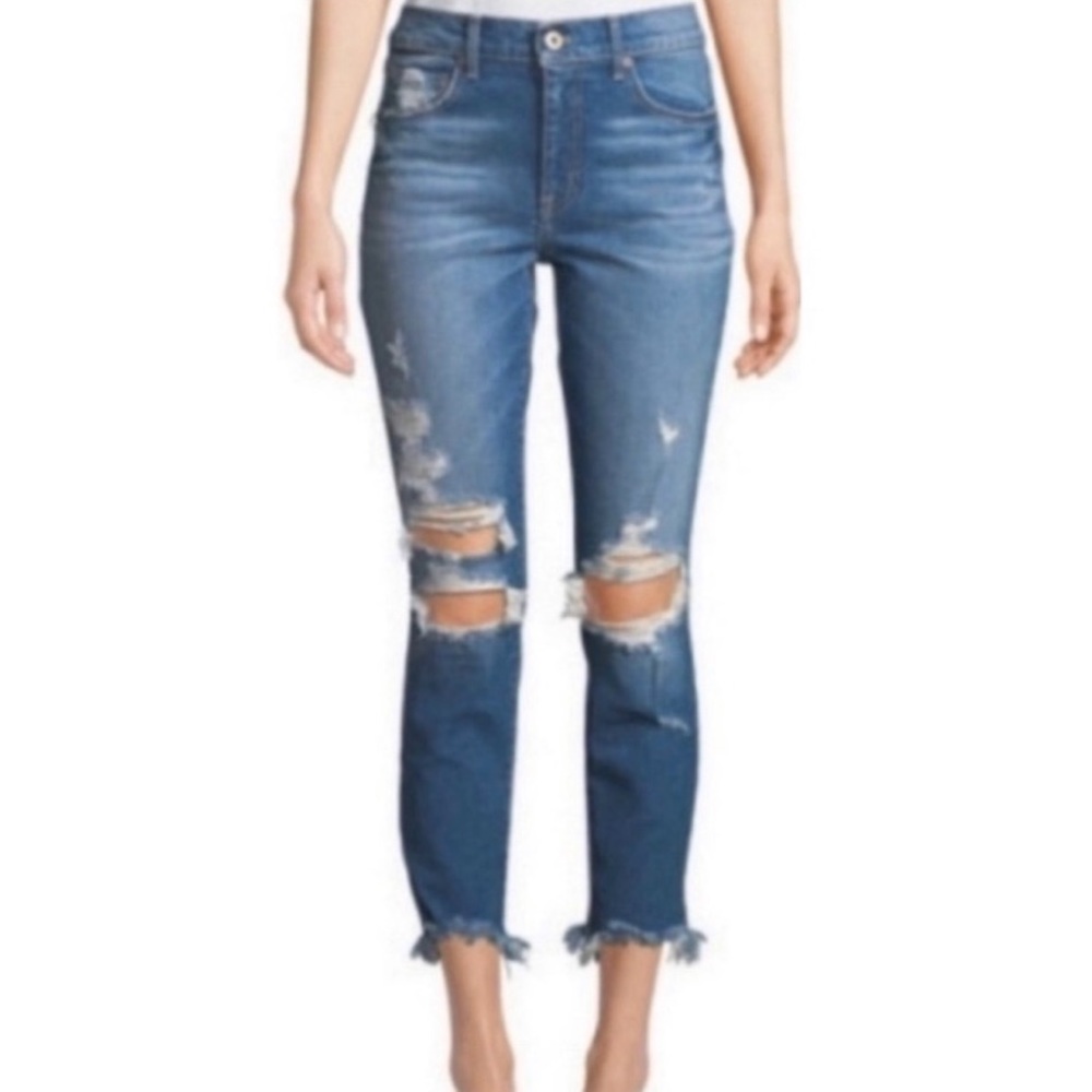Pistola High-waisted Ripped Cropped Jeans